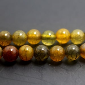 Natural Dragon Vein Agate round Beads, 6mm 8mm 10mm 12mm  Agate Beads, Dragon Vein Agate Beads,Smooth Round beads