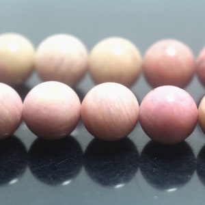 Natural Pink Rhodonite Gemstone Round Beads,4mm 6mm 8mm 10mm 12mm Pink Rhodonite Gemstone Beads, Rhodonite Gemstone Beads,Smooth Round beads