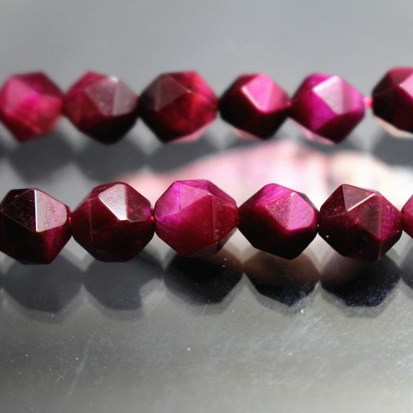 Natural Faceted Rose Tigereye round Beads,15 inch strands, 6mm 8mm 10mm 12mm Faceted Tigereye beads,Red Tigereye Beads, smooth round Beads