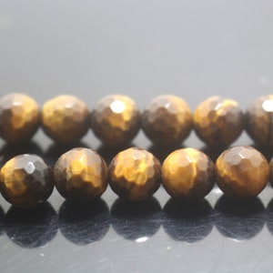 Natural Yellow Tigereye Faceted Round Beads,8mm Faceted Yellow Tigereye Beads,Faceted Yellow Tigereye Beads,Faceted Round beads