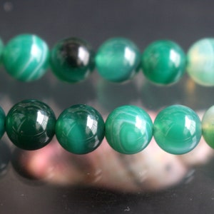 Green Agate Round Beads, 4mm 6mm 8mm 10mm 12mm Green Agate Beads, 15 inches strands, smooth and round beads.