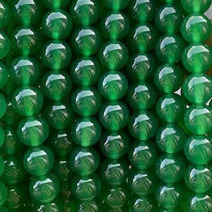Natural Green Agate Beads, 2mm 3mm 4mm 6mm 8mm 10mm 12mm Green Agate Beads Smooth Round beads, 15 inches 1 strand.
