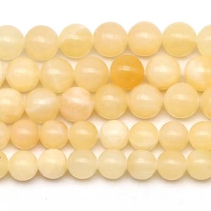Natural Yellow jade Round Beads, 4mm 6mm 8mm 10mm 12mm 14mm 16mm Jade Beads, Yellow jade Beads,Smooth Round beads, 15 inch per strand.