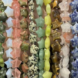Natural Five pointed star Beads, 16mm  Five pointed star Smooth Round beads,15 inch per strand.
