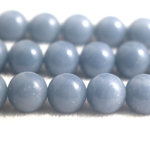 Natural Angelite round Beads,15 inch strands, 6mm-14mm Angelite beads,Angelite Beads,smooth round Beads