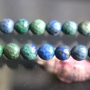 Faceted Chrysocolla round Beads,15 inch strands, 6mm 8mm 10mm 12mm 128 Faceted Chrysocolla beads, Faceted Dyed round Beads.