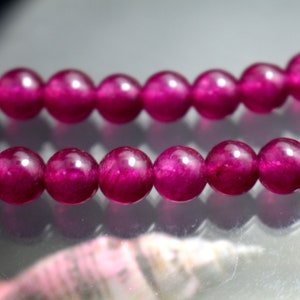 2 Strand, 6-14mm Malaysia Jade Round Beads, 6mm 8mm 10mm 12mm 14mm Deep Rose Beads, Malaysia Jade Beads,Smooth Round beads,15 inch 1 strand.