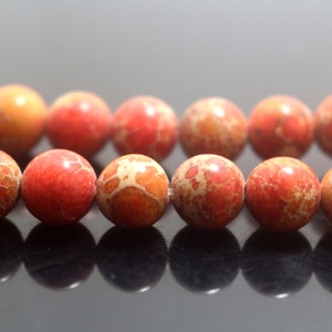 Natural orange Sea Sediment Round Beads,6mm 8mm 10mm 12mm orange Sea Sediment Beads, orange Sea Sediment Beads,Smooth Round beads