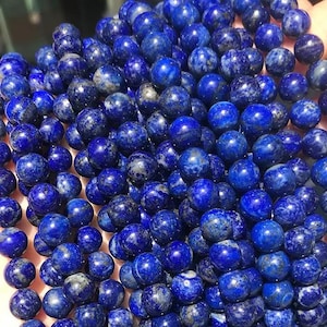 Natural 5A Lapis Lazuli Round Beads, 4mm 6mm 8mm 10mm 12mm lazurite Beads,  Lapis Lazuli Beads, 15 inches strands
