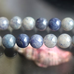 Blauwe Aventurijn ronde parels, 4mm 6mm 8mm 10mm 12mm blauwe Aventurine kralen, gladde edelsteen ronde kralen, 15 inch 1 strand.