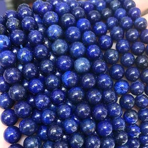 Perles rondes en lapis-lazuli naturel 4 mm 6 mm 8 mm 10 mm 12 mm lazurite, perles de lapis lazuli 40 cm sur brins