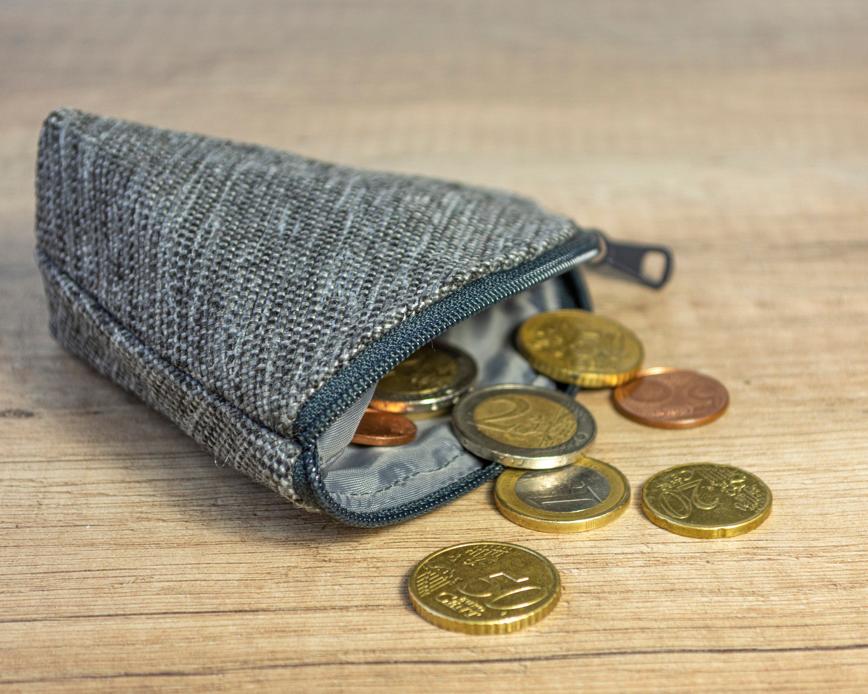 Money pouch with zipper / wallet Etsy