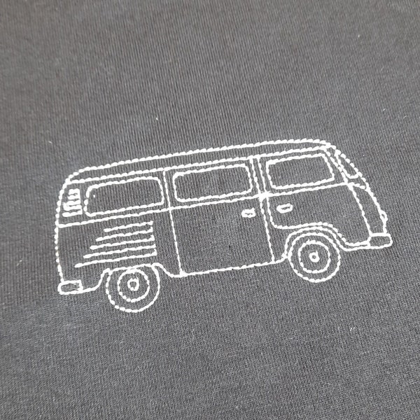 Volkswagen busje - borduur bestand - lijntekening