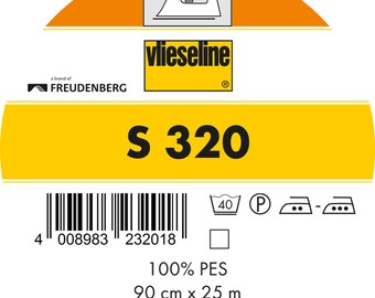 12,95 EUR/m Freudenberg Vlieseline S 320 leichte Schabrackeneinlage Breite 90 cm | Laufmeter | Weiß