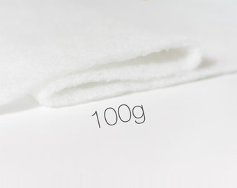 2,99 EUR/meter volume fleece 100g sqm | Width 160 cm By the meter Upholstery Wadding Cotton Fleece Nonwoven Patchwork Fleece Filling Material Upholstery Fleece