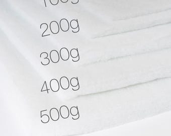 Volumenvlies 100g 200g 300g 400g 500g Breite 160cm Meterware Polsterwatte Wattevlies Vliesstoff Patchwork Vlies Füllmaterial Polstervlies