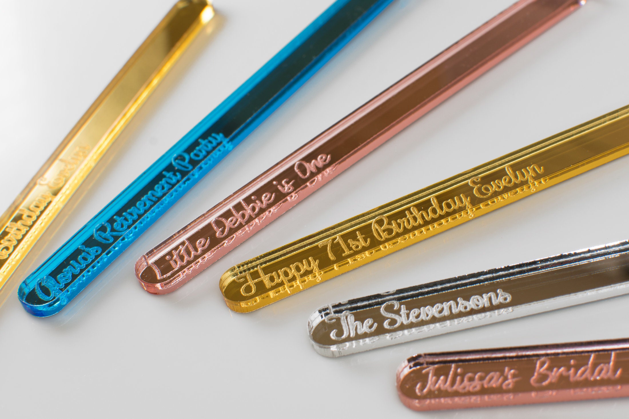 Custom Engraved Wood Standard 4.5 Popsicle Sticks WAXED