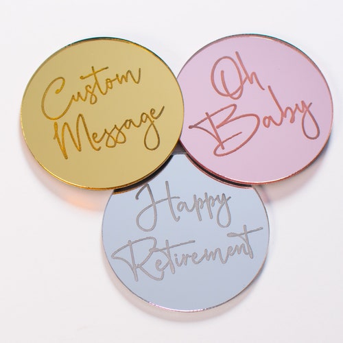 Acrylic Happy Birthday Cupcake Toppers Happy Birthday Cupcake Etsy