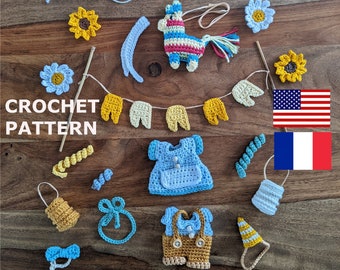 Crochet pattern - Party collection (only!) - The Mice Family
