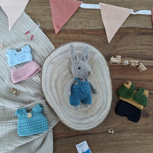 Crochet pattern : Toddler bunny wardrobe The Cottontail Family image 4