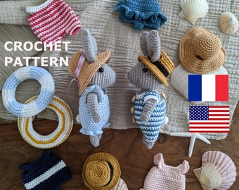 Crochet pattern : bundle bunny + summer collection - The Cottontail Family