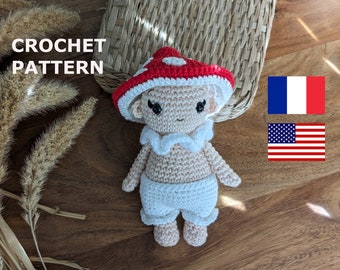 Patron au crochet : lutin champignon