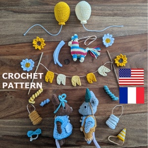 Crochet pattern : bundle mouse + party collection - The Mice Family
