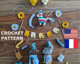 Crochet pattern : bundle mouse + party collection - The Mice Family