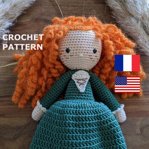 Crochet doll pattern - Scottish princess