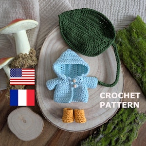 Amigurumi pattern : frog&#39;s rain outfit