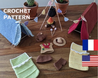 Crochet pattern - Camping collection (only !) - The Mice Family