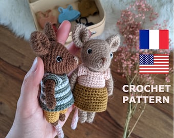 Crochet pattern : bundle mouse + clothes - The Mice Family