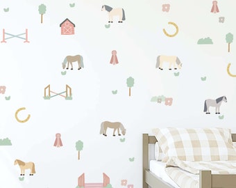 Horse wall stickers - horse decal - nursery decor - horse wall paper