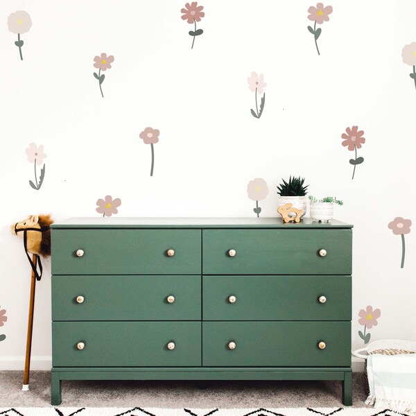 Flower Wall Stickers Etsy UK