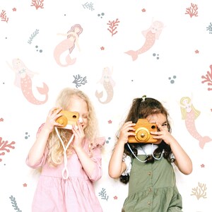 Pegatinas de pared de sirena, papel tapiz de sirena, calcomanías de sirena, mural bajo el mar, pegatina de sirena