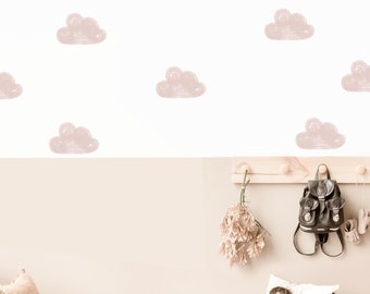 Boho hand painted clouds x 21 - cloud wall stickers - nursery decor - kids room decor