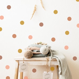 earth tone polka dots - polka dot - boho polka dots