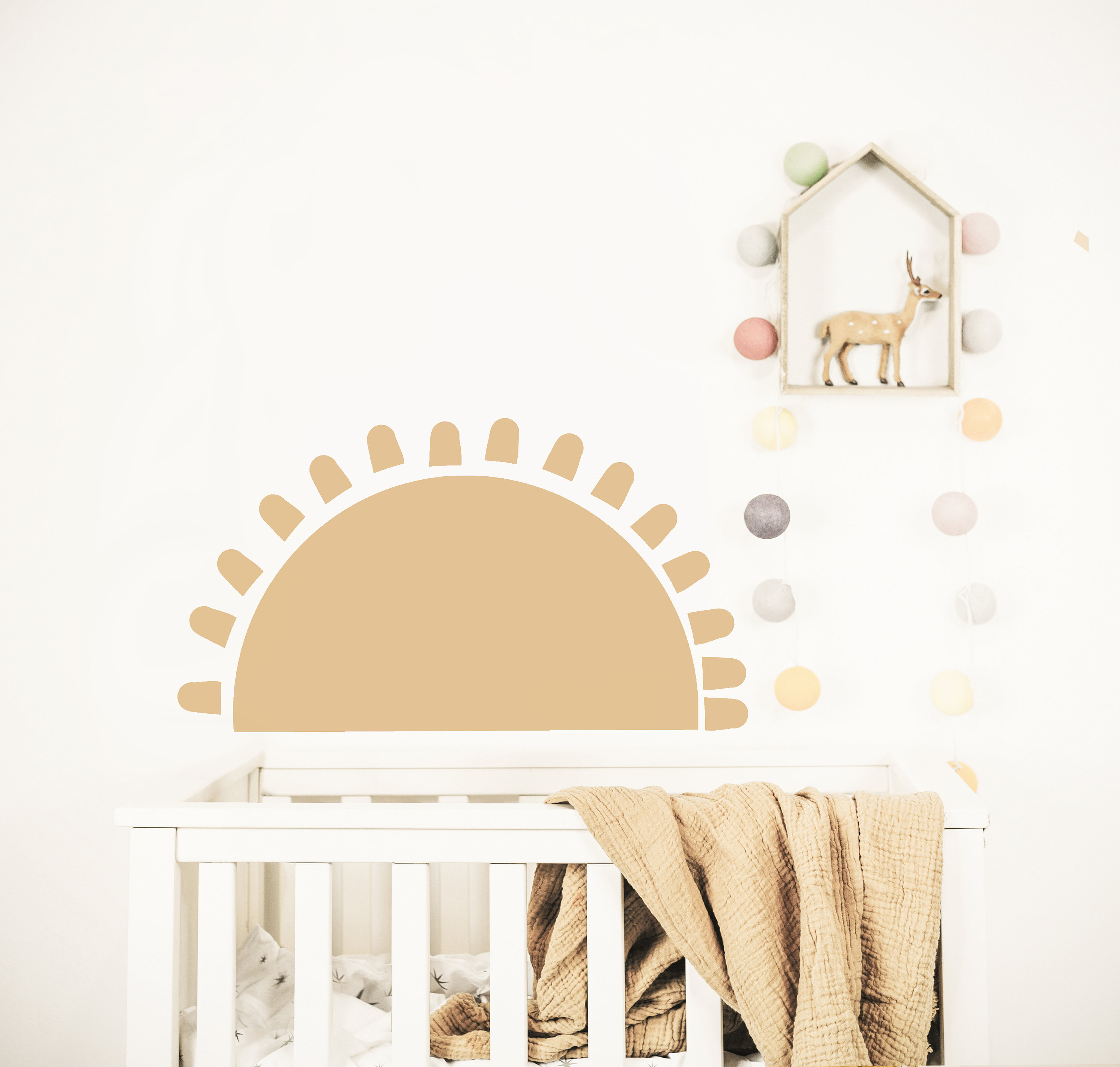 Ochre Sunshine wall decal boho sun wall sticker boho -  Portugal