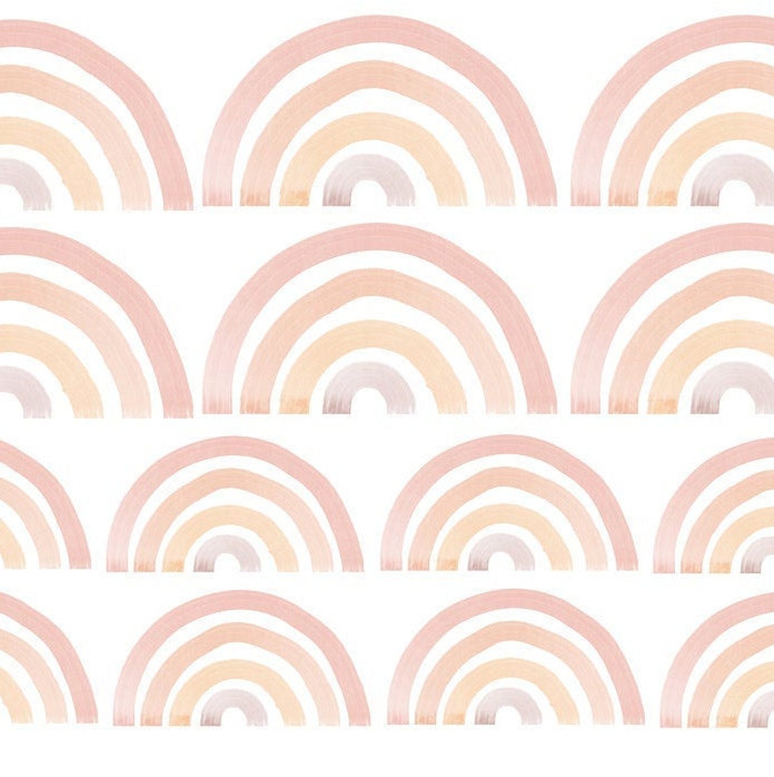 Boho Rainbow Wall Decals, Rainbow Wall Stickers, Watercolour Rainbow