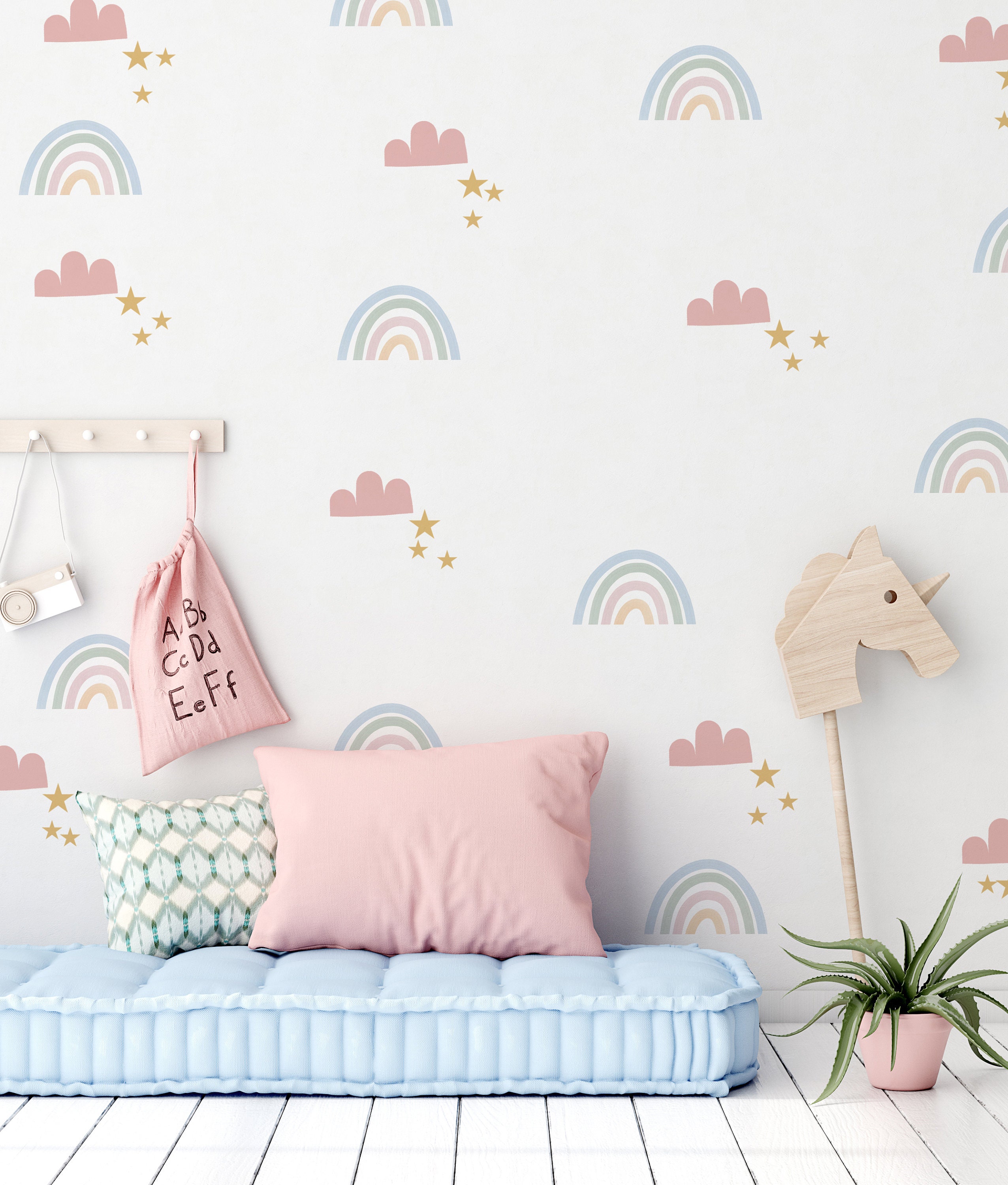 Rainbow Wall Decal Rainbow Wall Sticker Rainbow Decal Etsy UK