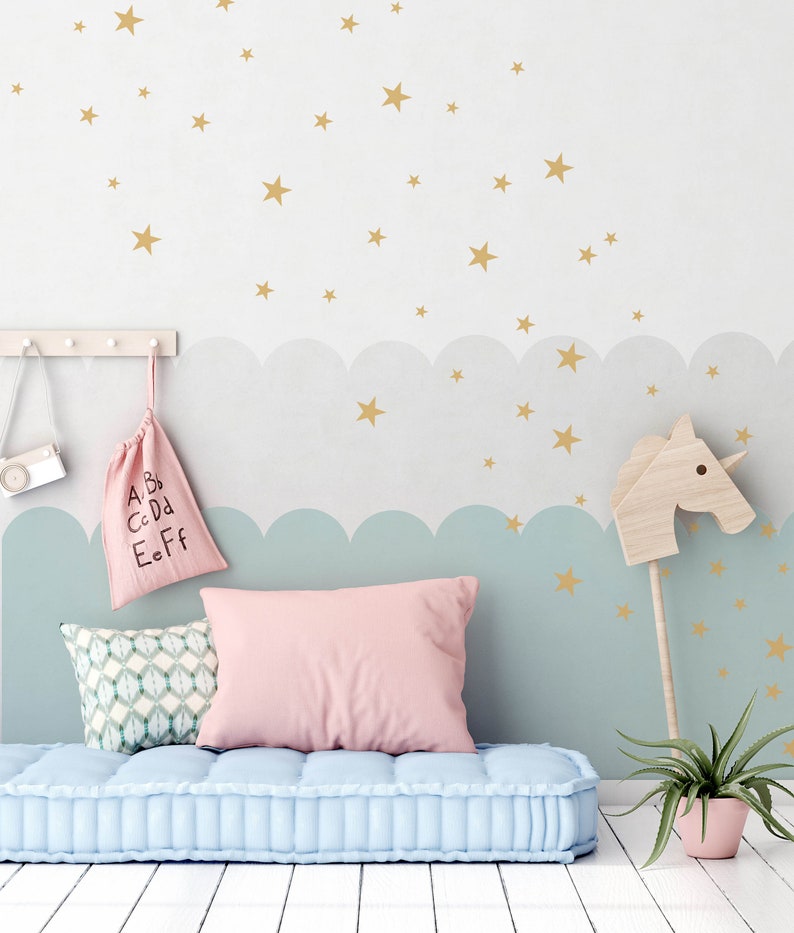 Stars Wall Decals Mixed Size Sars Gold Stars Wall Stickers Etsy UK