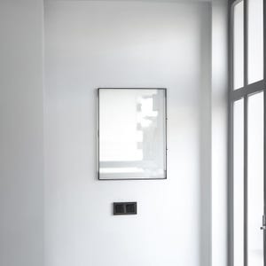 Galería de pared Marco de vidrio negro antracita Flor prensada Flotante Foto grande Cuadro Doble Vertical Horizontal Retrato Paisaje Colgante