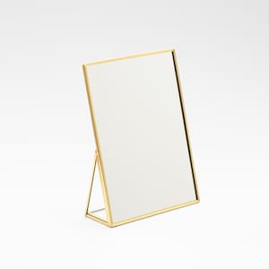 8x6&quot; Vanity Makeup Mirror Brass Desktop Tabletop  Desk Gold Decorative Scandinavian Portable Bedroom Bohemian Modern Decor Christmas Gift