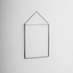 10x8&quot; Floating Glass Frame Silver Wall Hanging Photo Picture Double Bilderrahmen Vertical Pretty Perfect For Pressed Flower Arrangement