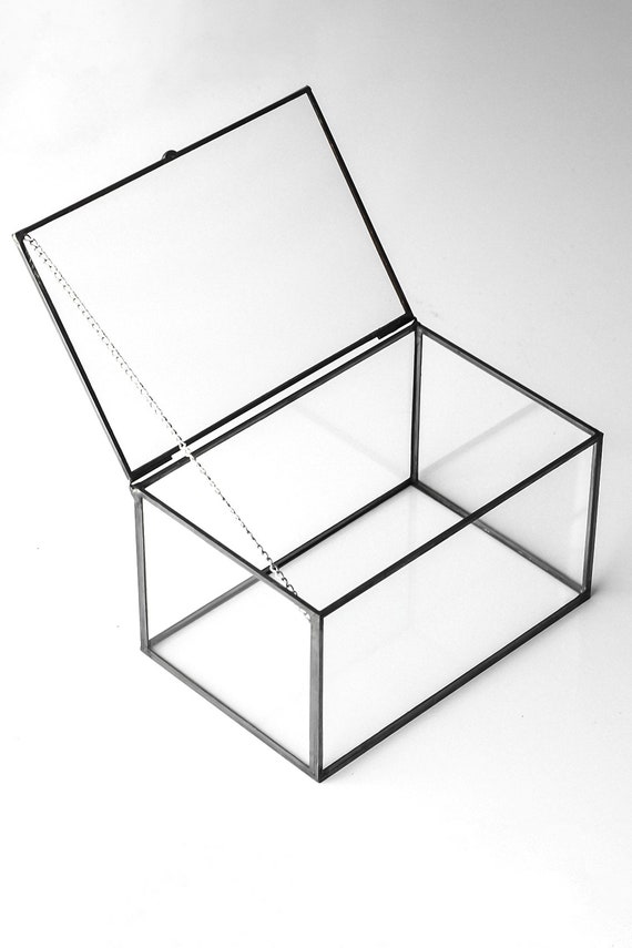 6x4x3 Black Glass Card Box Ring Display Jewerly Photo Etsy