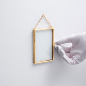 Floating Frame, Bilderrahmen, Wall Hanging, Brass Picture Frame, Brass Photo Frame, Hanging Glass Frame, Brass Decor, cornice ottone, cadre, wanddeko, wedding, Brass, Glass,