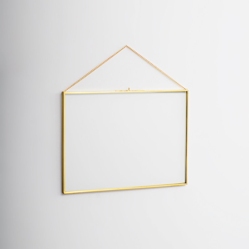 Glass Brass Gold Frame