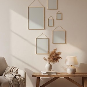 6 Pc Floating Glass Frame Brass Gold Wall Hanging Photo Picture Double Bilderrahmen Vertical Pretty Perfect For Pressed Flower Arrangement