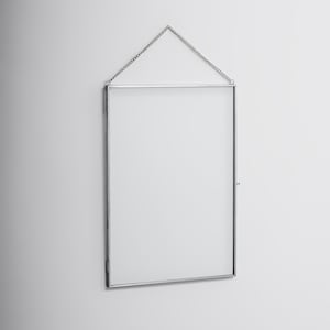 14x10&quot; Floating Glass Frame Silver Wall Hanging Photo Picture Double Bilderrahmen Vertical Pretty Perfect For Pressed Flower Arrangement