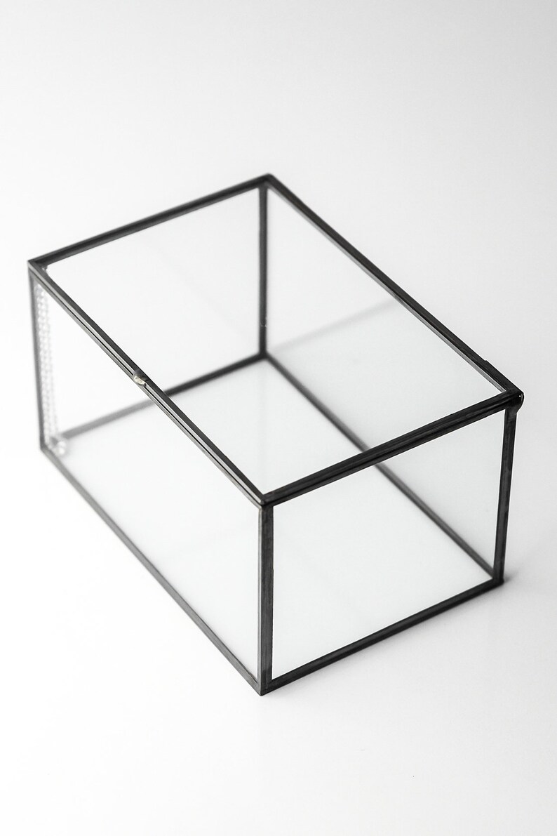 6x4x3 Black Glass Card Box Ring Display Jewerly Photo Etsy